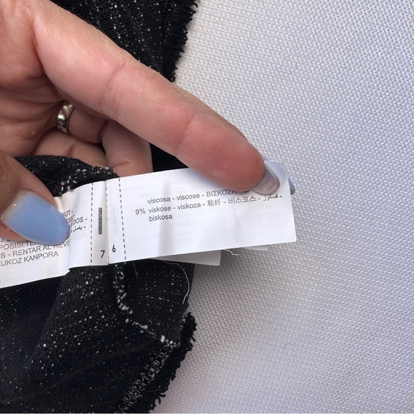 NWT Zara Black and Gray Tweed Mini Skirt with gold buttons size S - Picture 11 of 13